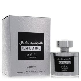 Lattafa Confidential Platinum Eau De Parfum Spray (unisex) 3.4 Oz For Men