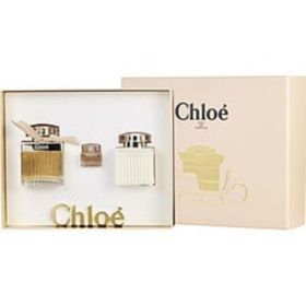 Chloe By Chloe Eau De Parfum Spray 2.5 Oz & Body Lotion 3.4 Oz & Eau De Parfum 0.17 Oz Mini For Women