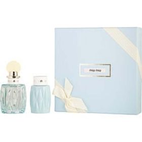 Miu Miu L'eau Bleue By Miu Miu Eau De Parfum Spray 3.4 Oz & Body Lotion 3.4 Oz For Women