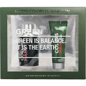 Colors De Benetton Green By Benetton Edt Spray 3.4 Oz & Aftershave Balm 2.5 Oz For Men