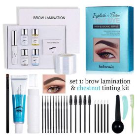 Brow Lamination And Tint Kit (Color: Set 1 Chestnut)