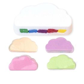 Rainbow Soap Cloud Bath Salt Moisturizing Exfoliating Cleaning Body Skin Bubble Bath Bombs Multicolor For Baby (size: yellow)