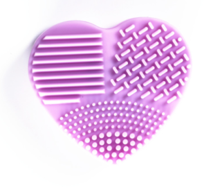 Heart Shaped Brush Cleaner (No More Skin Problems) (Color: Purple)